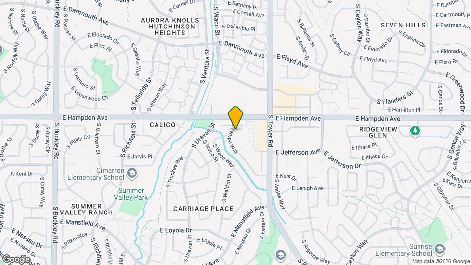 18309 E Ithaca Pl Mapa y Detalles de la Ubicación