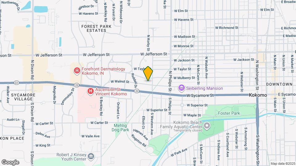 1514 W Walnut St Map and Location Details