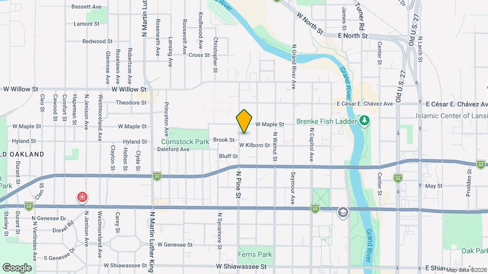 1010 N Pine St Map and Location Details