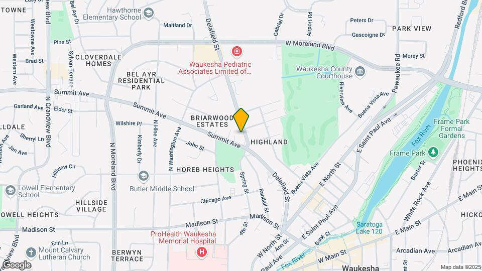 622 Delafield St Map and Location Details