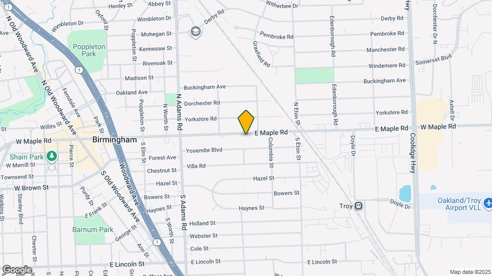 1602 E Maple Rd Map and Location Details