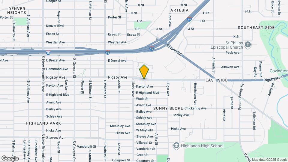 1334-1336 Rigsby Ave Map and Location Details