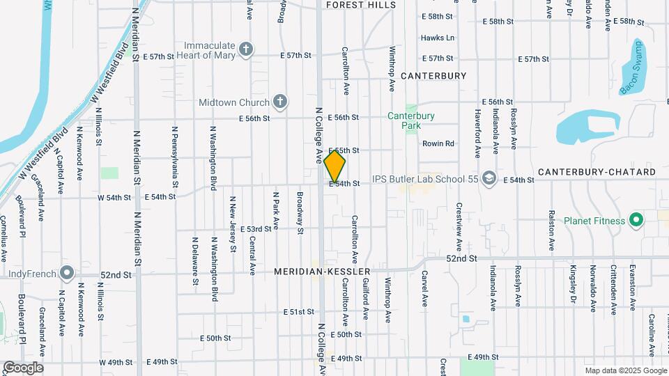 719 E 54th St Map and Location Details