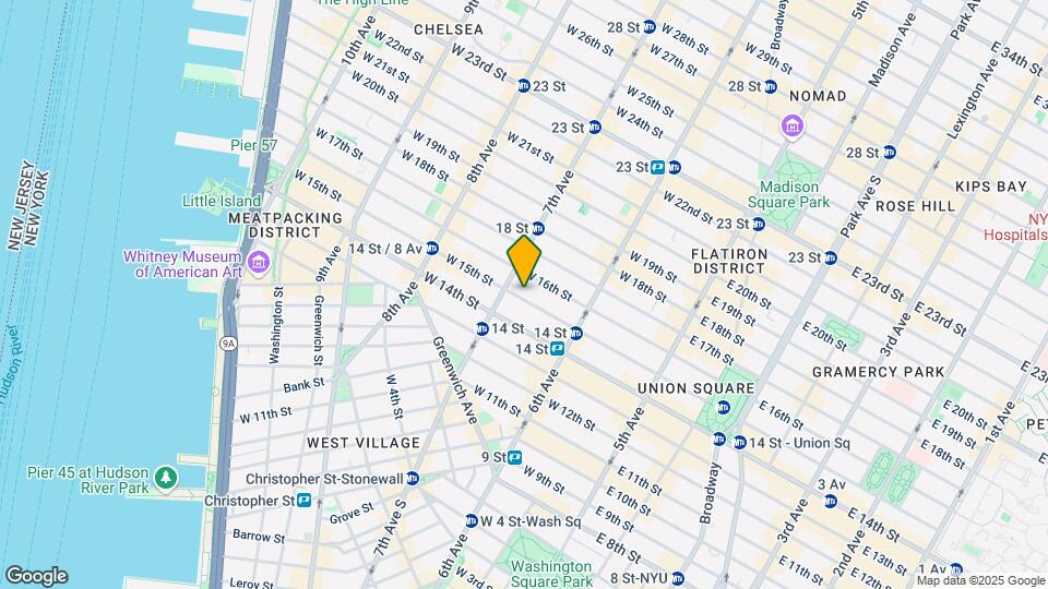 155 W 15th St Mapa y Detalles de la Ubicación