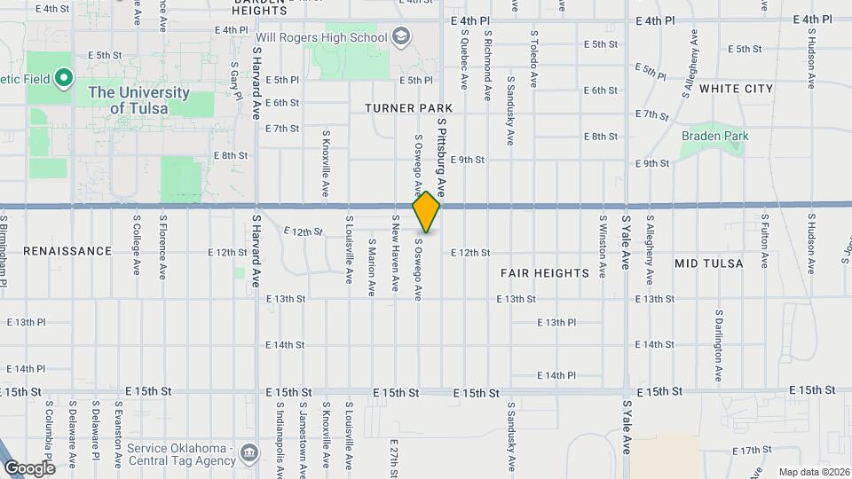 1133 S Oswego Ave Map and Location Details