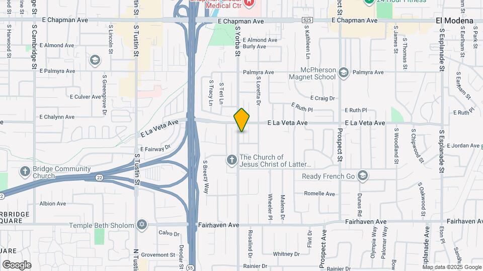 547 S Yorba St Mapa y Detalles de la Ubicación