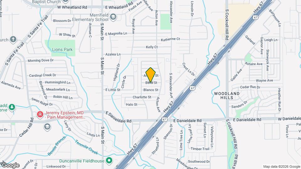 422 Bella St Map and Location Details