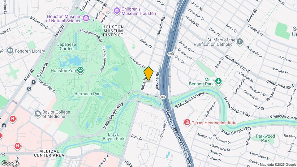 Allure Hermann Park at Med Center Mapa y Detalles de la Ubicación