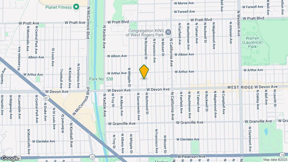 6428 N Richmond St Map and Location Details