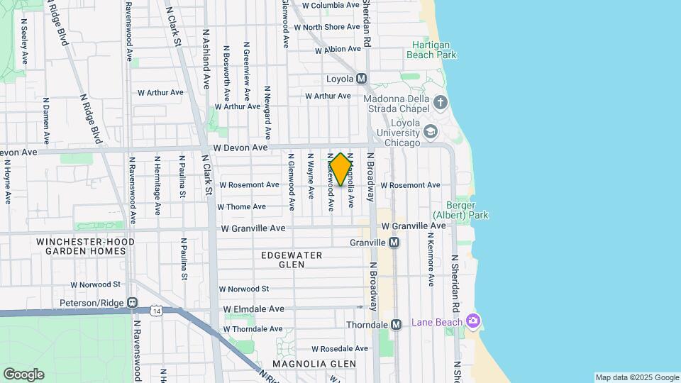 1251 W Rosemont Ave Map and Location Details