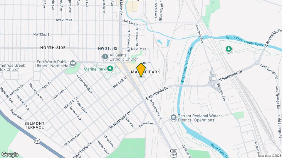 1402 N Commerce St Map and Location Details