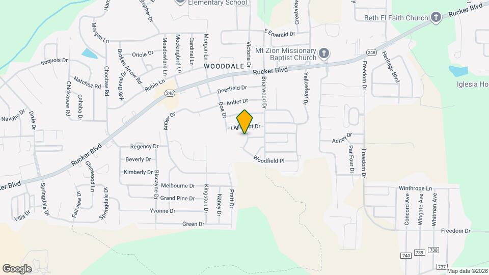 203 Woodrun Dr Map and Location Details