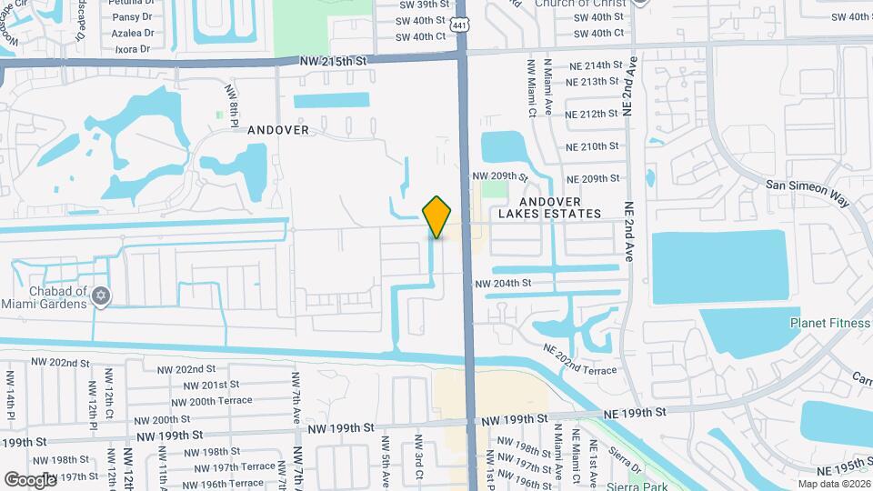 20600 NW 2nd Ct Map and Location Details
