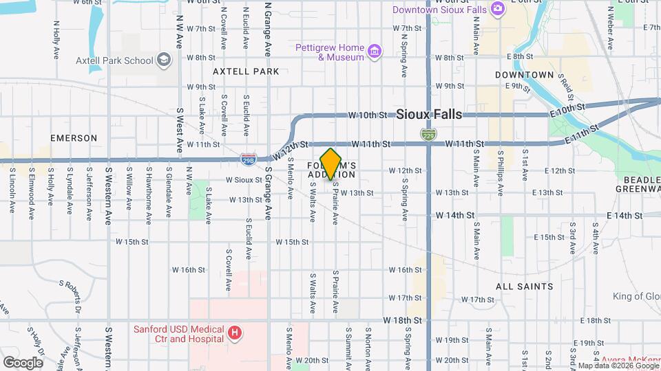 421 S Prairie Ave Map and Location Details