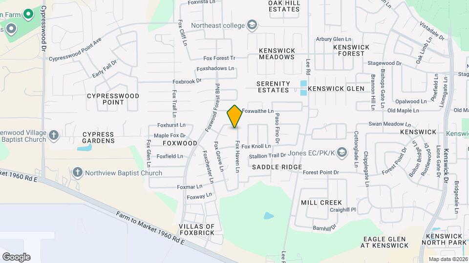 20407 Fox Haven Ln Map and Location Details