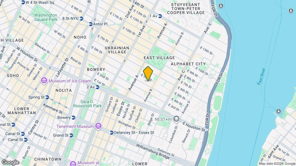 223 E 4th St Map and Location Details