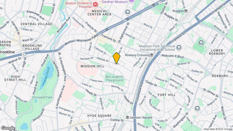 60 Hillside St, Unit 2 Map and Location Details