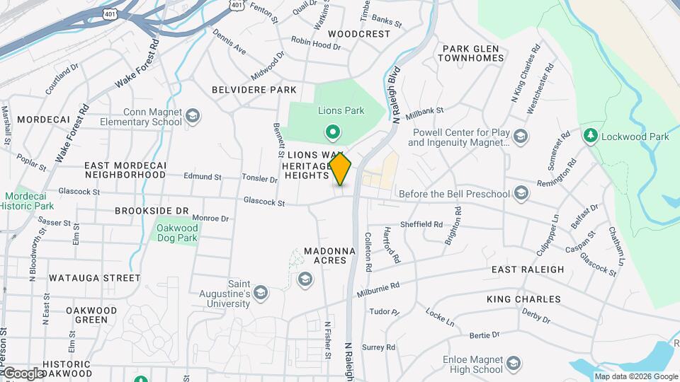 1105 Glascock St Map and Location Details