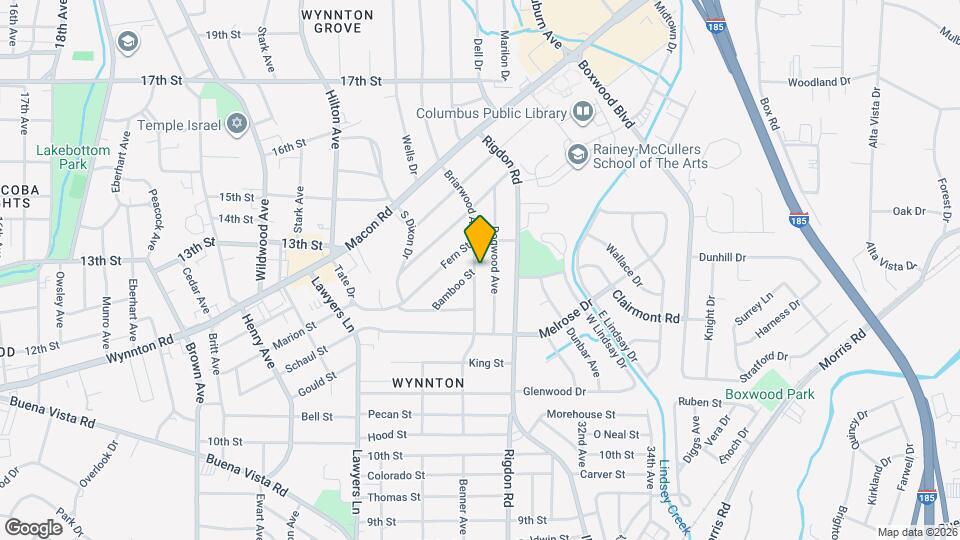 1262 Briarwood Ave Mapa y Detalles de la Ubicación