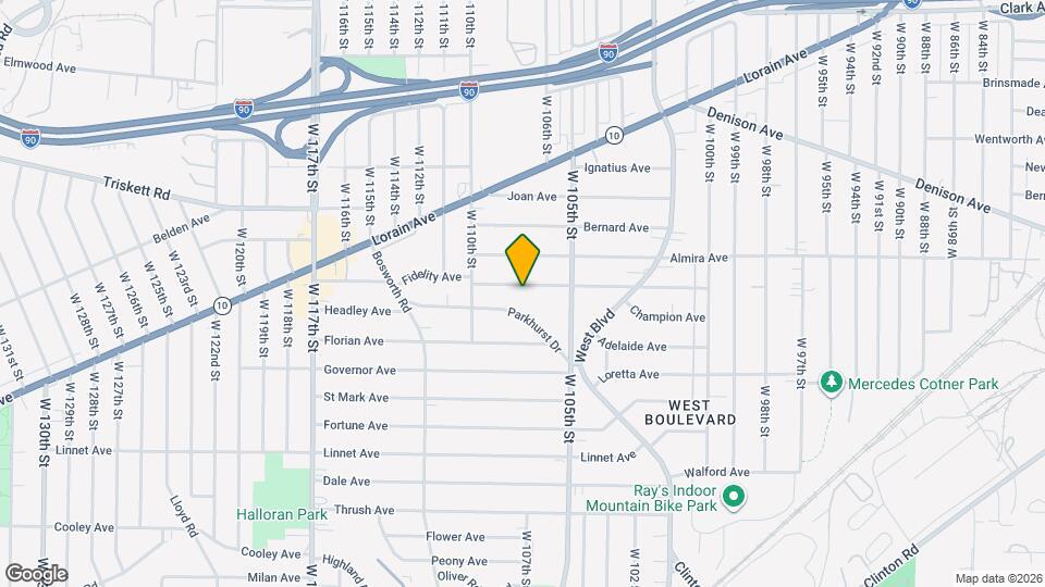 10709 Fidelity Ave Mapa y Detalles de la Ubicación