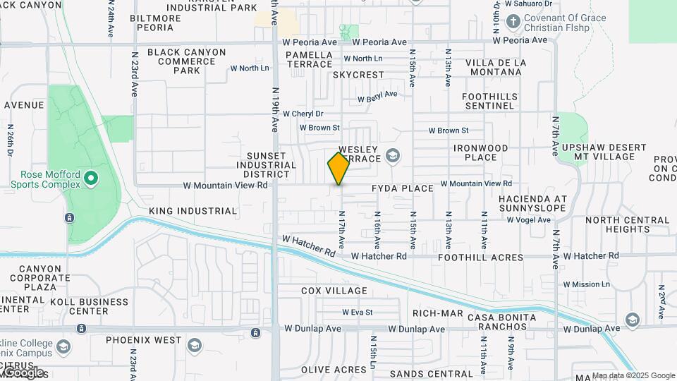 1703 W Mountain View Rd Mapa y Detalles de la Ubicación