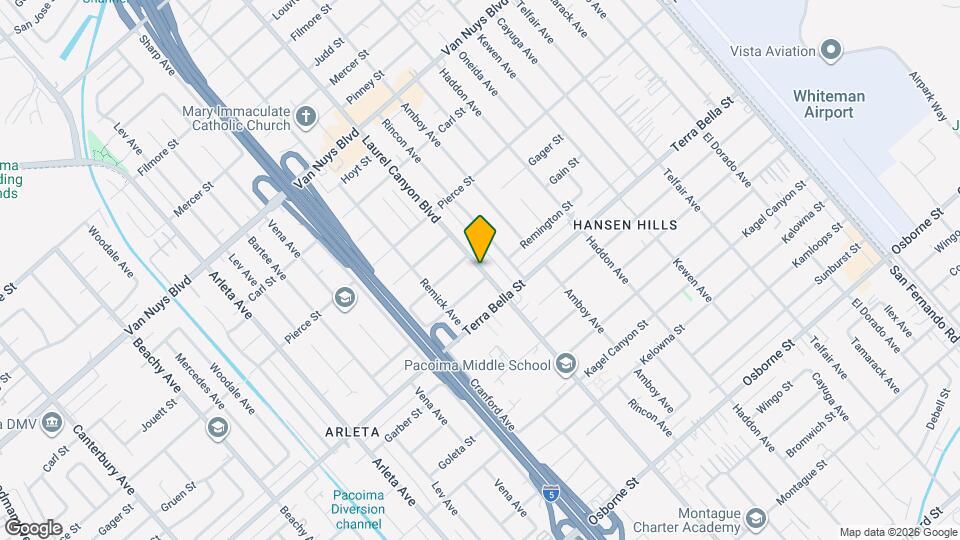 10107 Laurel Canyon Blvd, Unit 10107 Map and Location Details