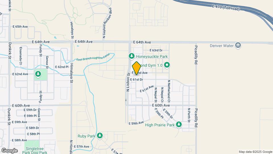 20915 E 61st Dr Map and Location Details
