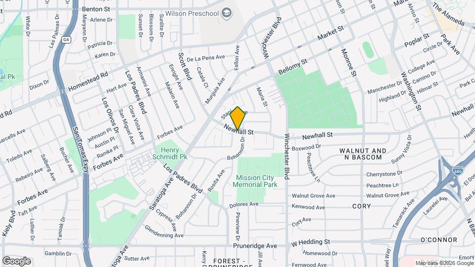 2724-2726 Newhall St Map and Location Details