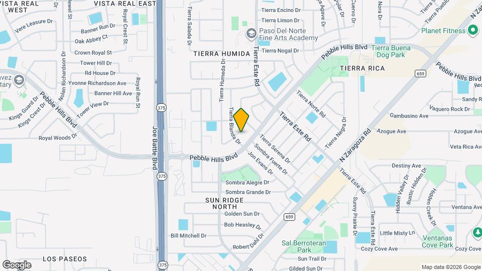 12348 Tierra Humeda Dr Map and Location Details