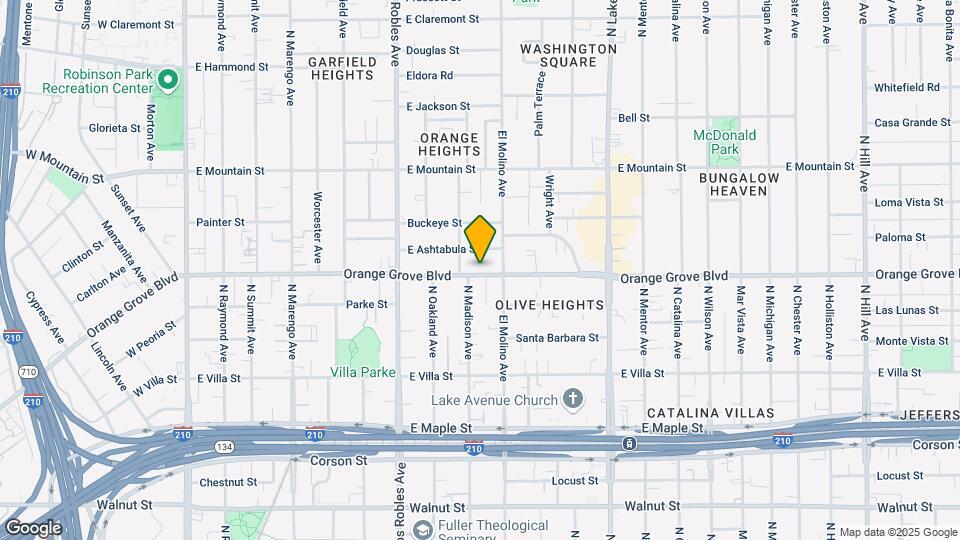 605 E Orange Grove Blvd Mapa y Detalles de la Ubicación