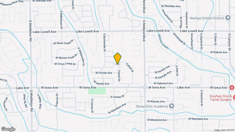 1213 Cattail St Map and Location Details