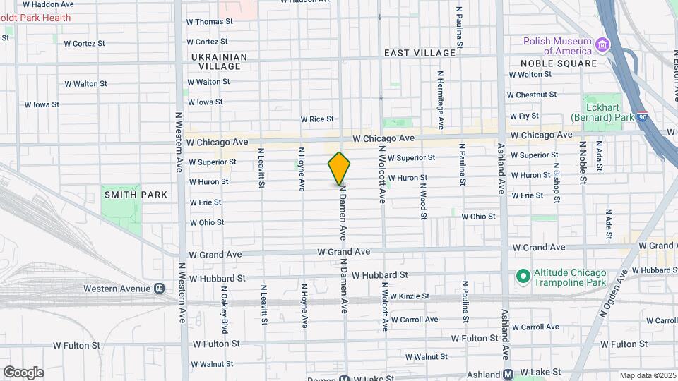 646 N Damen Ave Map and Location Details