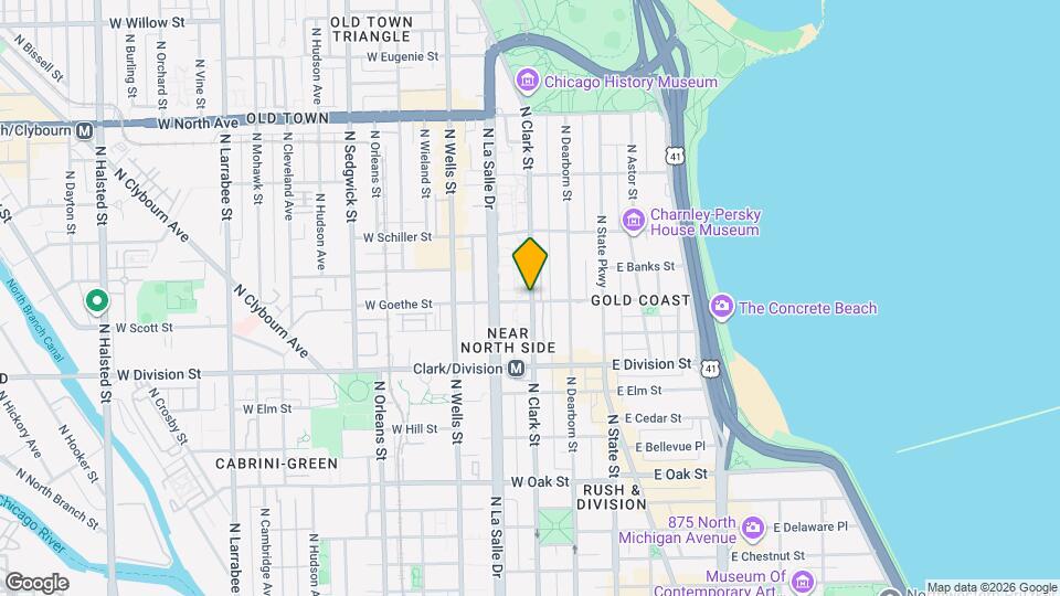 1300 N Clark St, Unit 807 Map and Location Details