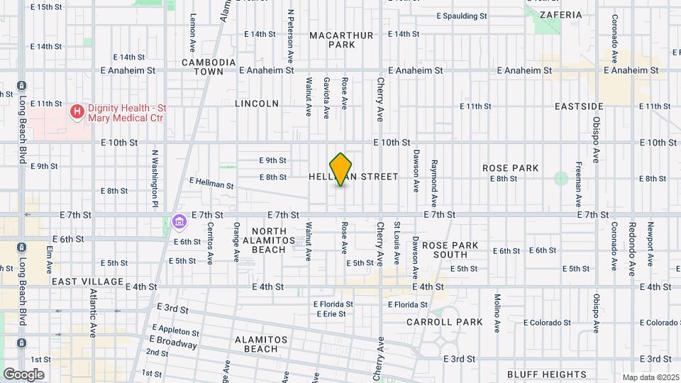 761 Rose Ave Map and Location Details