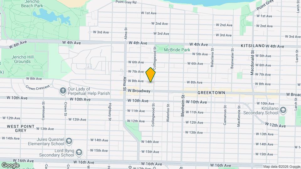 3514 W 8th Ave Map and Location Details