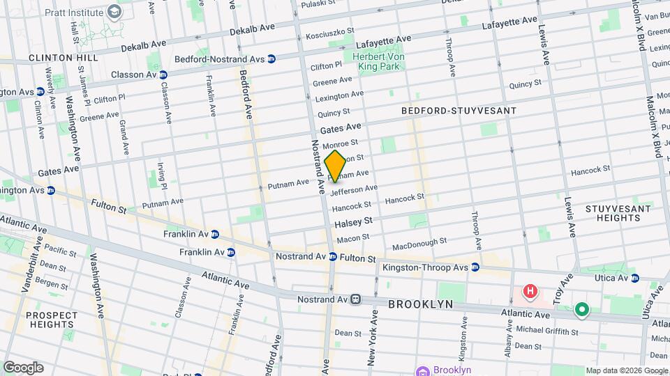 205 Jefferson Ave Map and Location Details