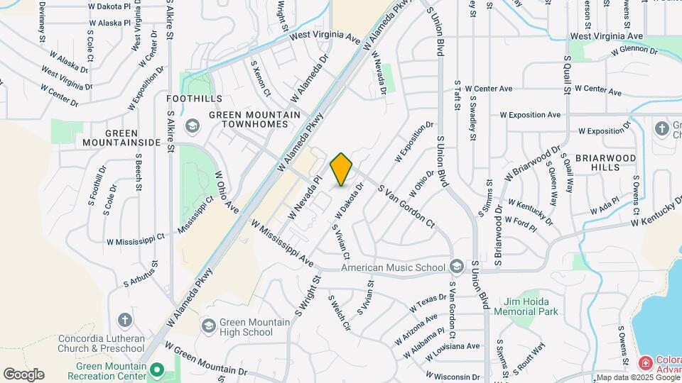 857 S Van Gordon Ct Map and Location Details