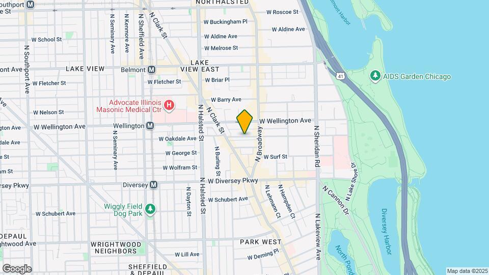627 W Oakdale Ave Map and Location Details
