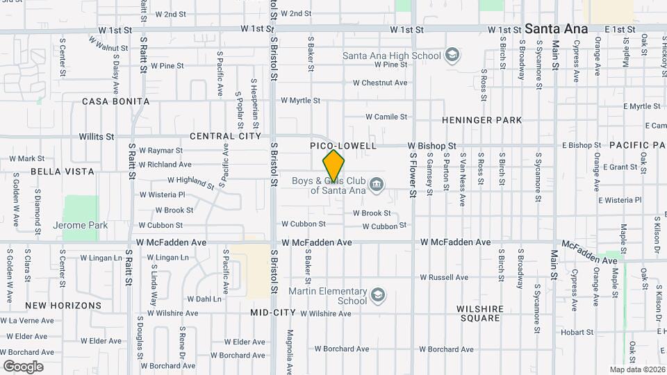 1123 Highland St Map and Location Details
