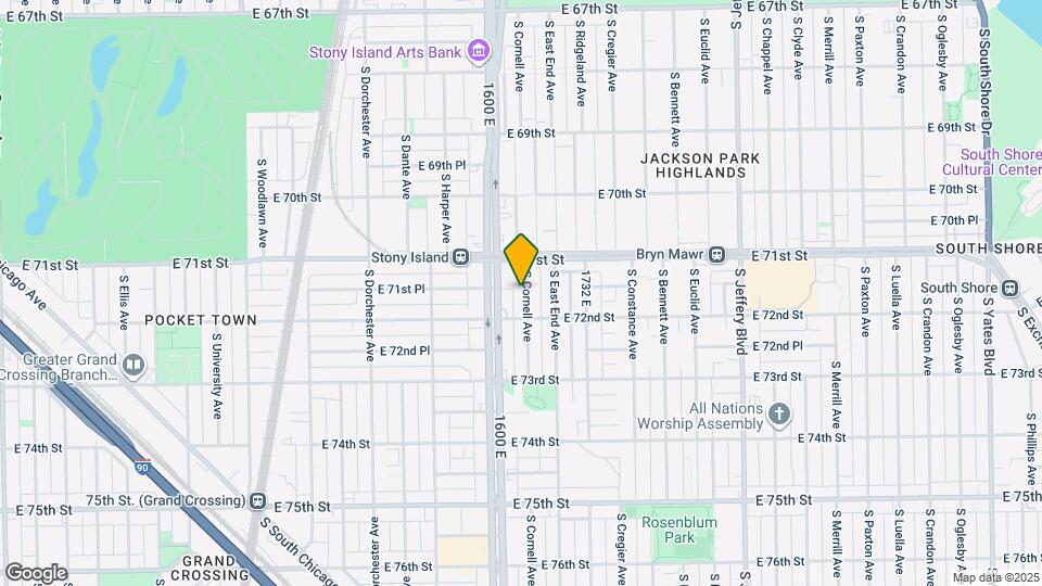 7134 S Cornell Ave Map and Location Details