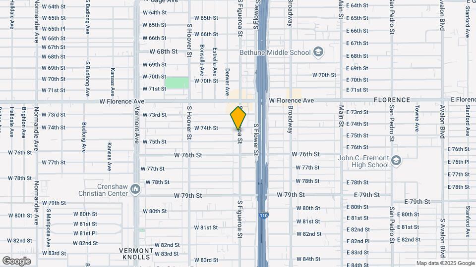 7411 S Figueroa St Map and Location Details