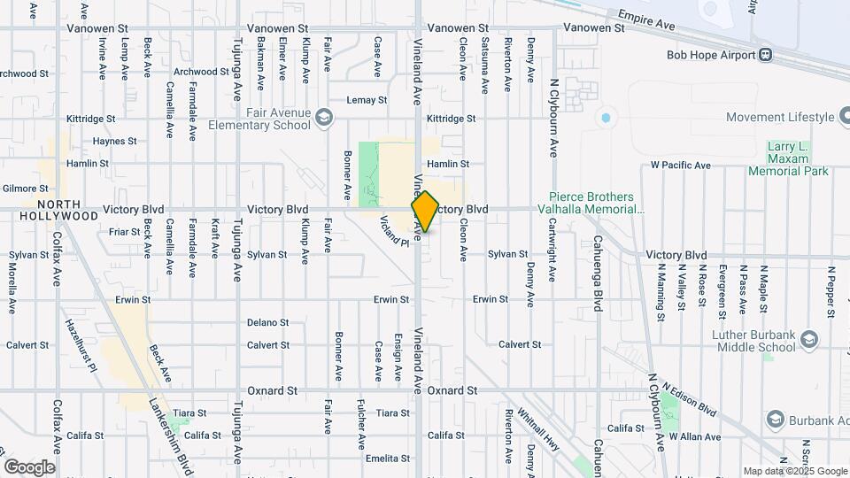 6322 Vineland Ave Map and Location Details