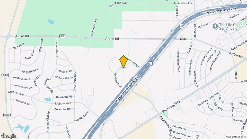 San Angelo Crossing Mapa y Detalles de la Ubicación