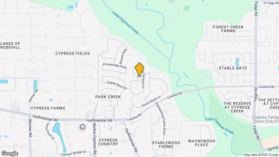 15406 Boulder Hollow Ln Mapa y Detalles de la Ubicación