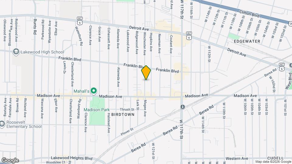 1605 Winchester Ave Map and Location Details