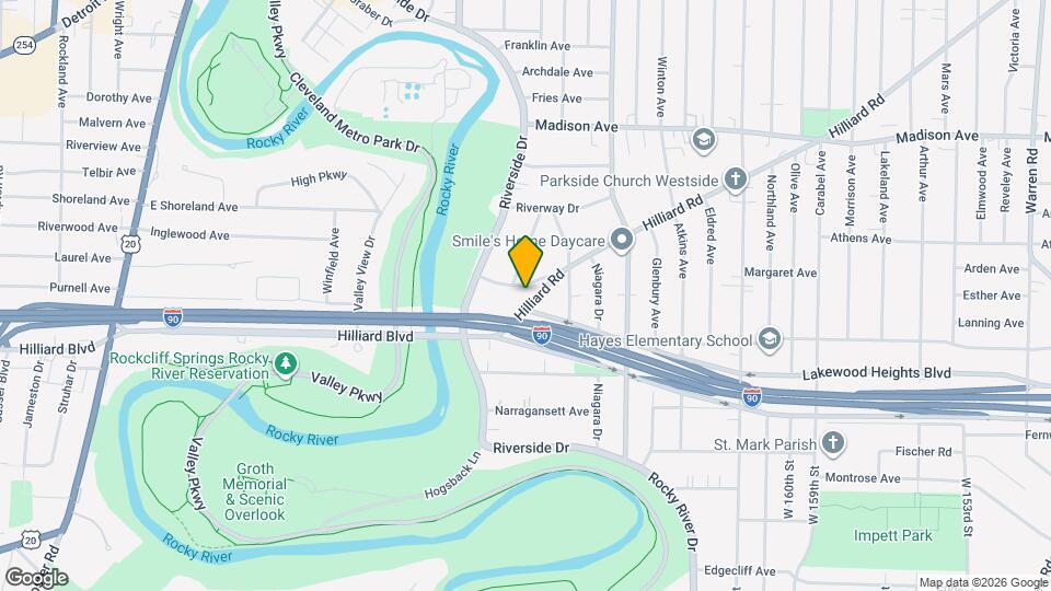 17724 Hilliard Rd Map and Location Details