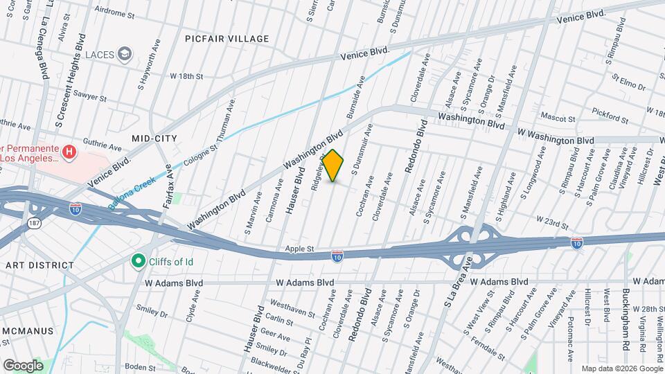 2207 S Burnside Ave Map and Location Details