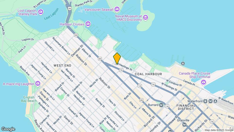 1499 W Pender St Map and Location Details