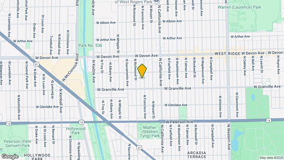 6236 N Francisco Ave Map and Location Details