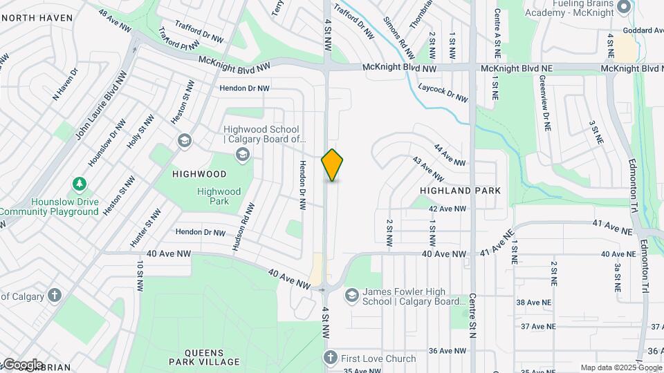 4420 4 St NW Map and Location Details